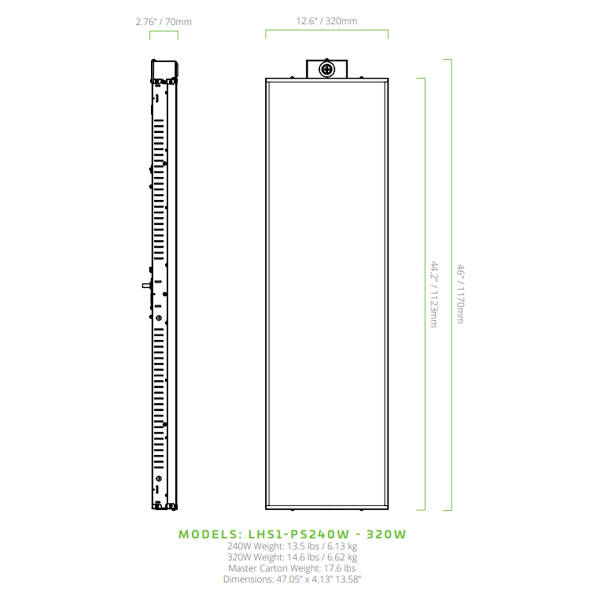 Linear High Bay LED Light, 240W, 36000lm, 4000K/5000K, 120-347V - Bees Lighting