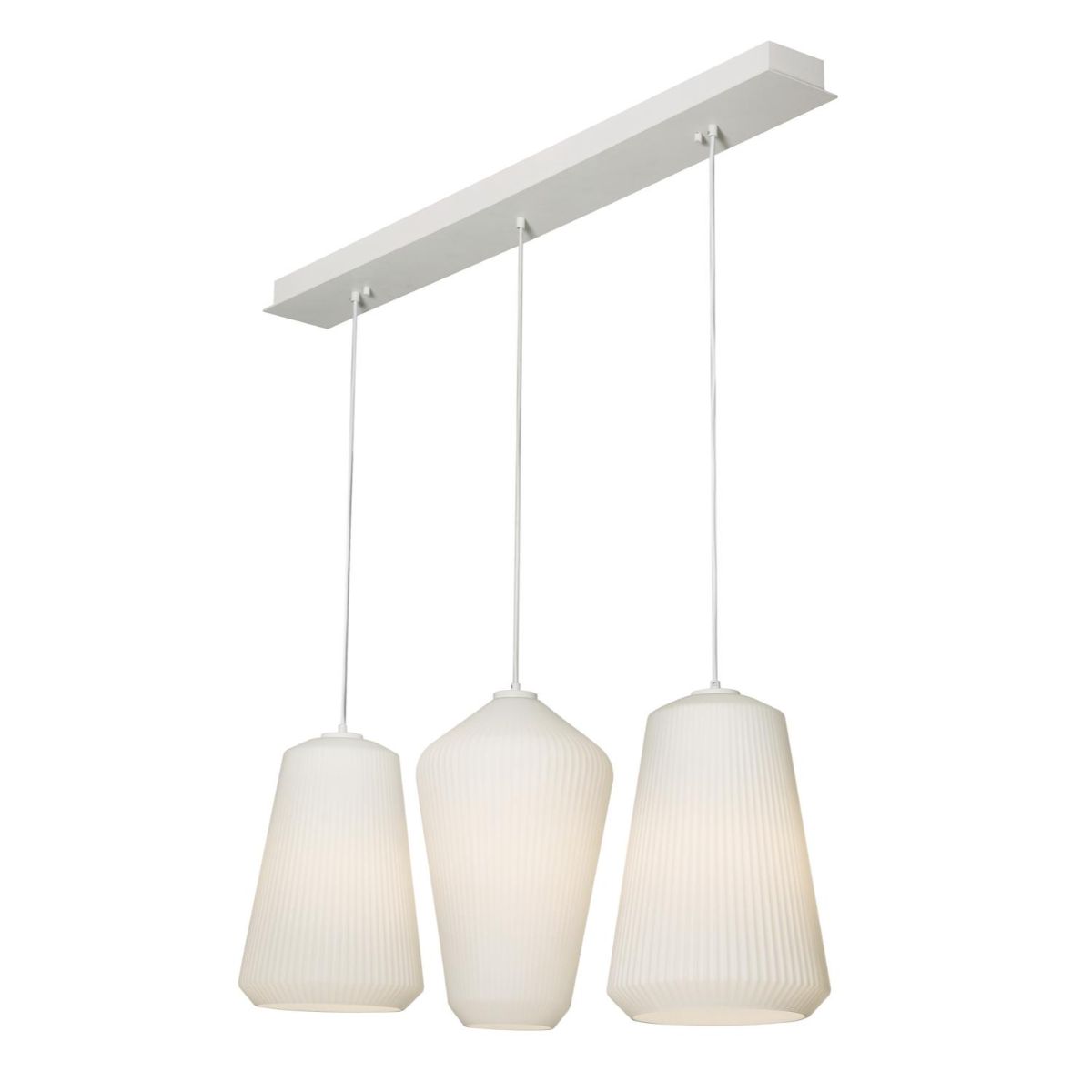 Lily 48 in. 3 Lights Pendant Light White Finish