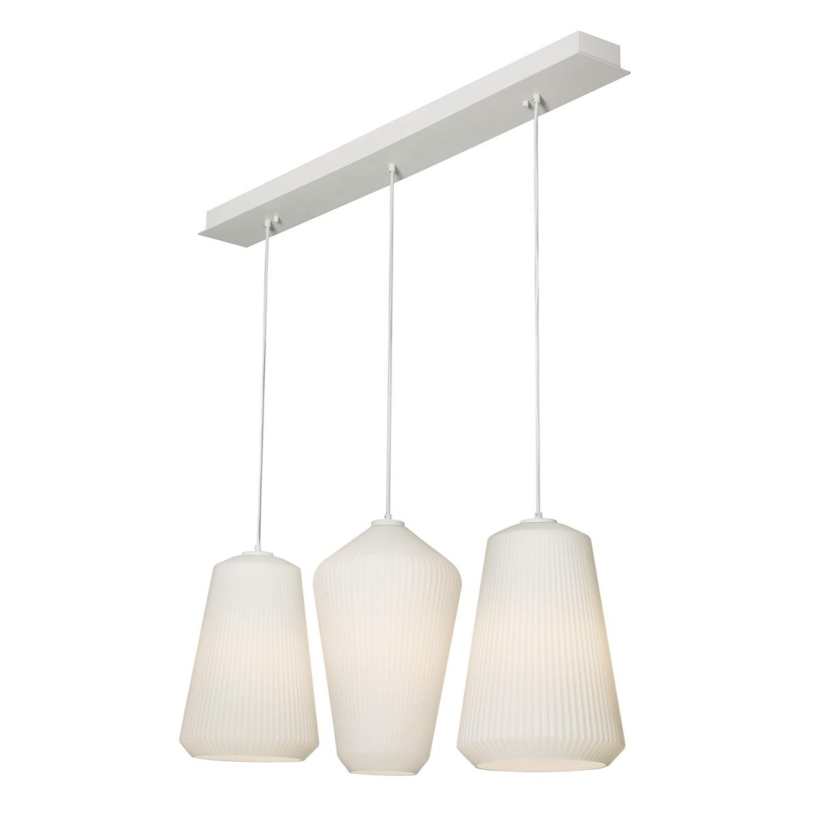 Lily 48 in. 3 Lights Pendant Light White Finish - Bees Lighting