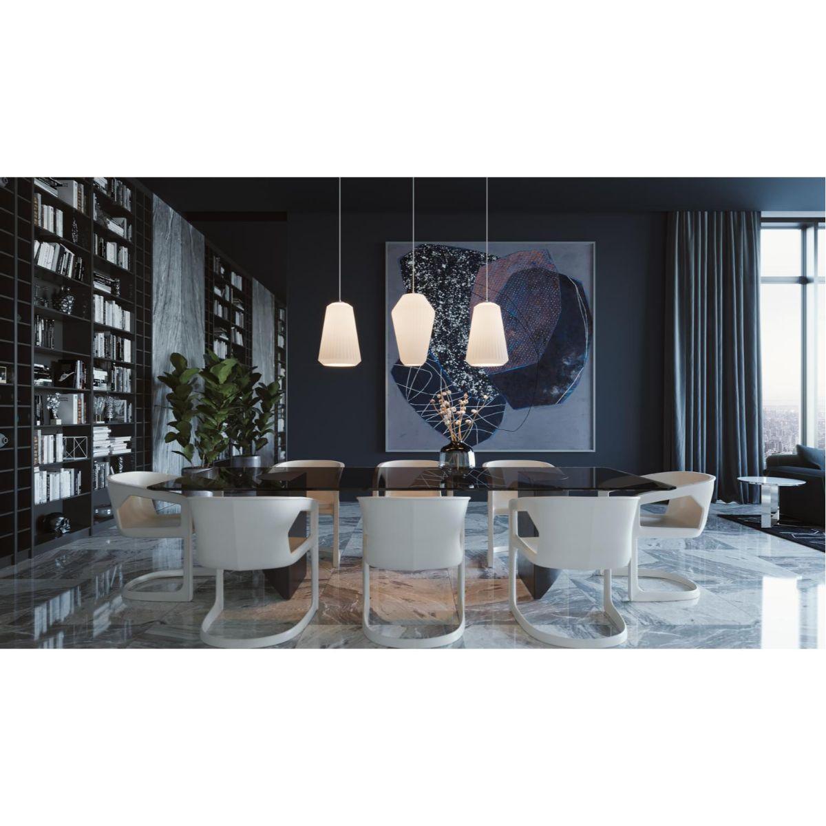 Lily 48 in. 3 Lights Pendant Light White Finish - Bees Lighting