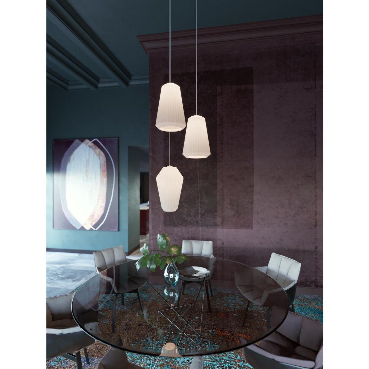 Lily 24 in. 3 Lights Pendant Light White Finish - Bees Lighting