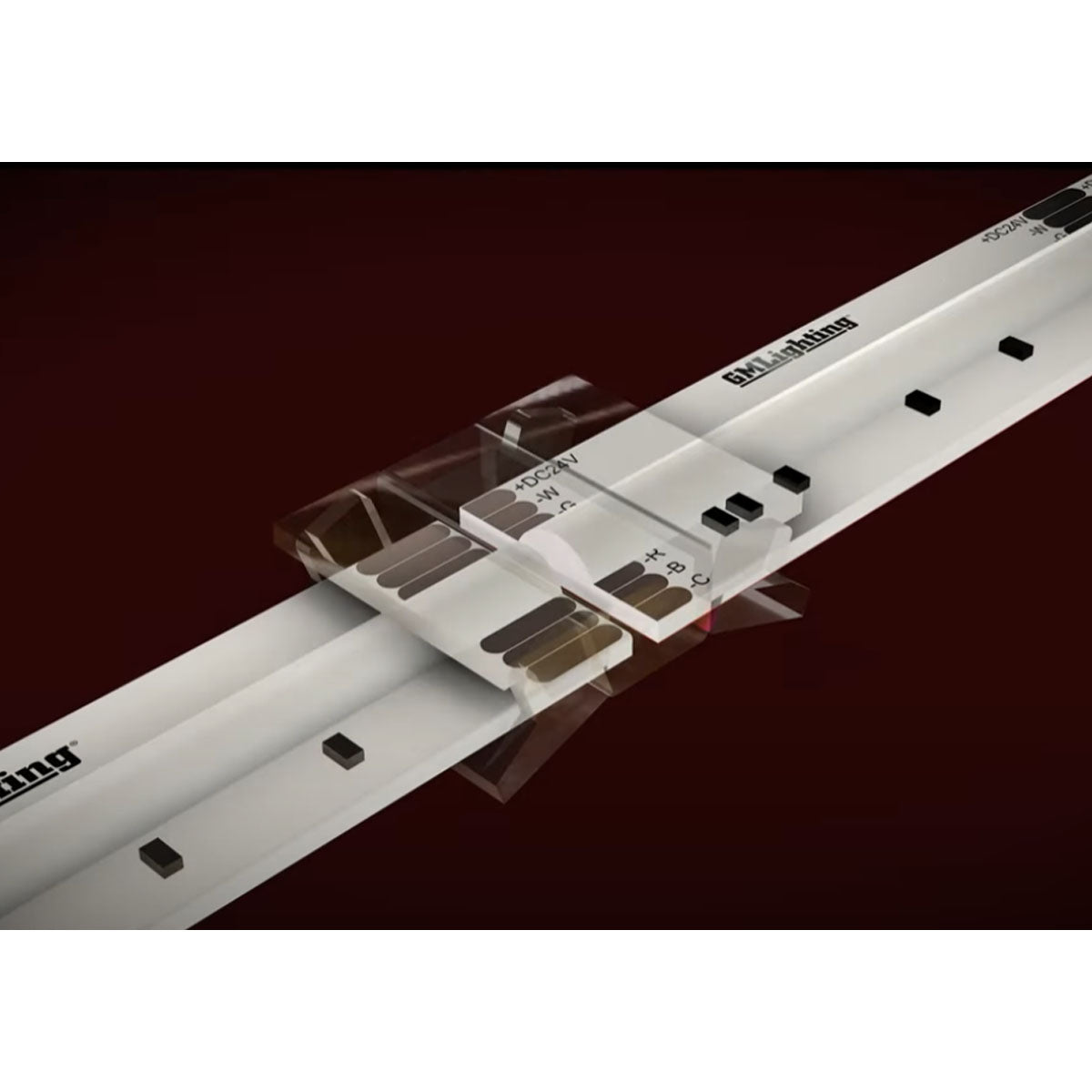 GM Lighting LTR-S Series RGBTW COB Tape Light Connectors - Bees Lighting