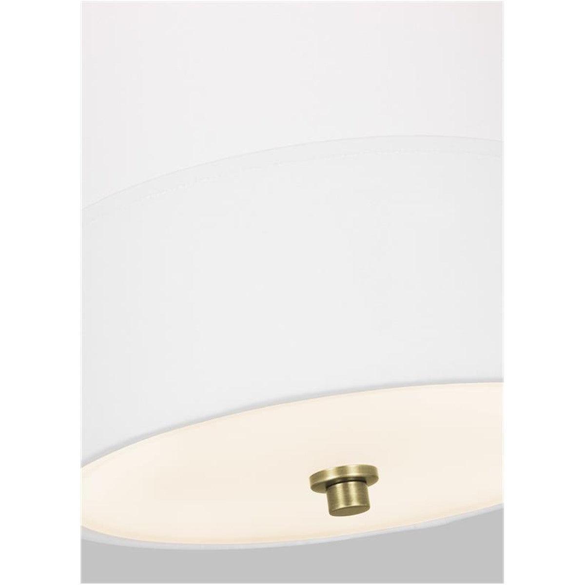 Ivie Tall Pendant light 10 in. White & Brass Finish - Bees Lighting