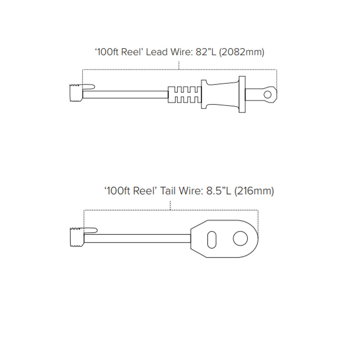 Commercial Grade LED String light, 100 Feet, 50 sockets, Suspended, E26 Medium Base - Bees Lighting