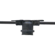 Commercial Grade String light, Non-Suspended 24 sockets, E26 Medium Base, 48 Feet - Bees Lighting