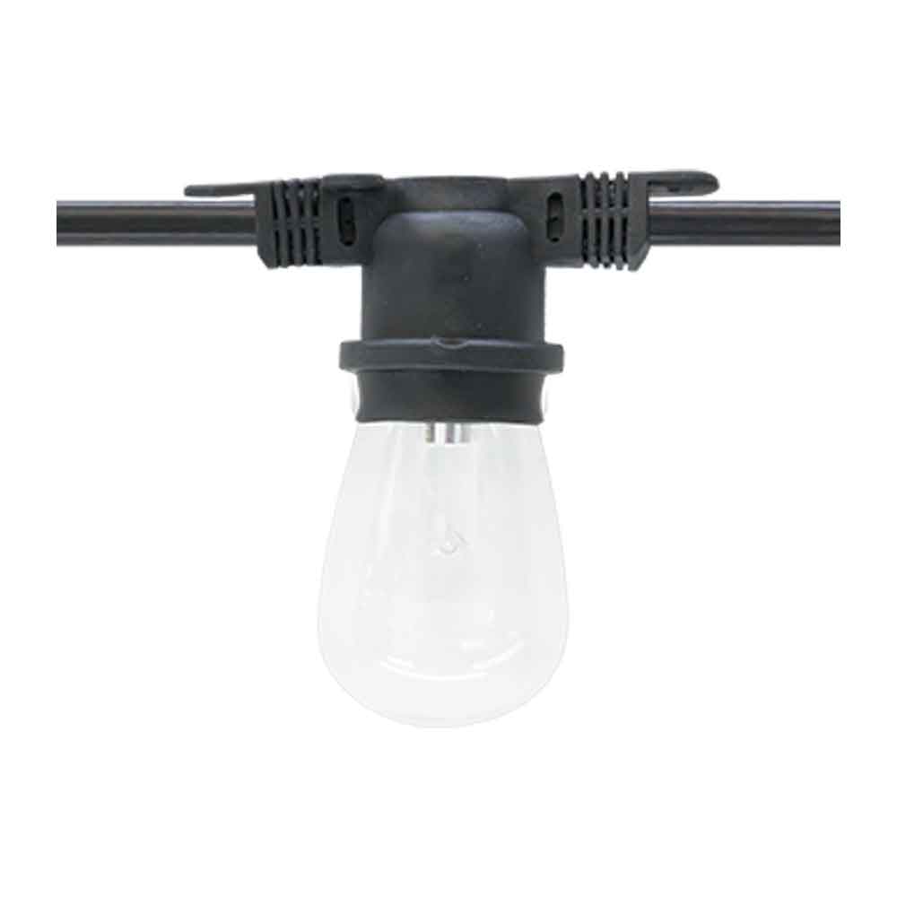Commercial Grade String light, Non-Suspended 24 sockets, E26 Medium Base, 48 Feet - Bees Lighting