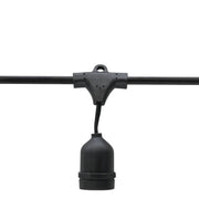 Commercial Grade String light, Suspended 24 sockets, E26 Medium Base, 48 Feet - Bees Lighting