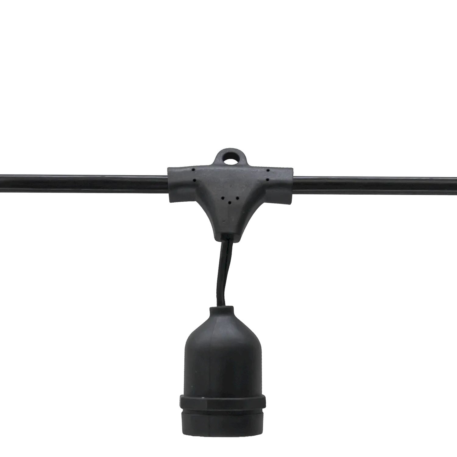 Commercial Grade String light, Suspended 24 sockets, E26 Medium Base, 48 Feet - Bees Lighting