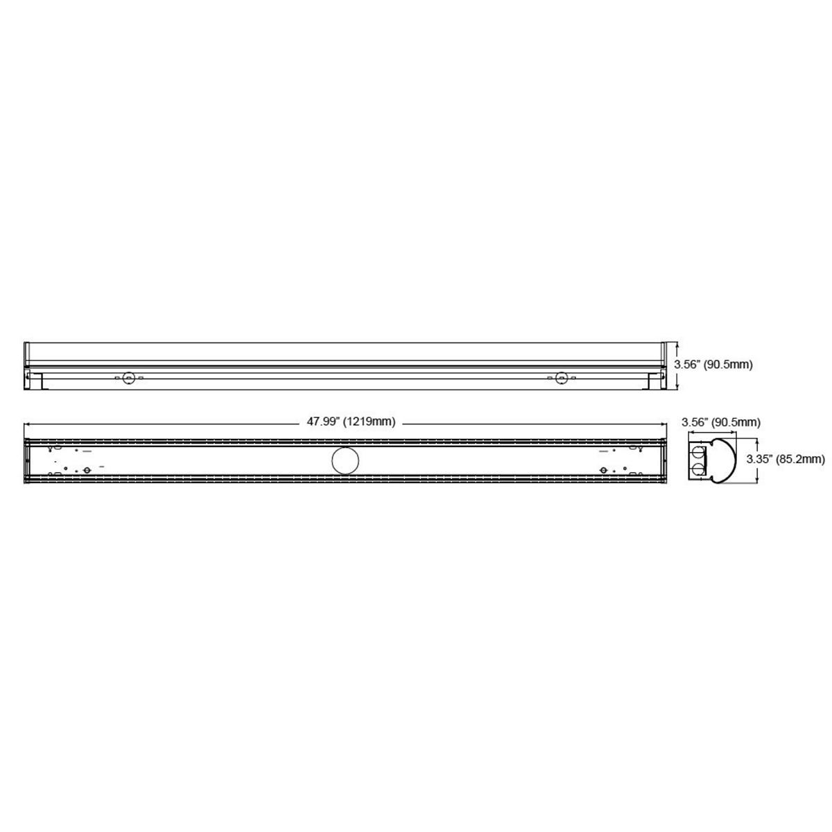4ft LED Strip Light, 6000 Lumens, 4000K, 120-277V (Pack of 4) - Bees Lighting