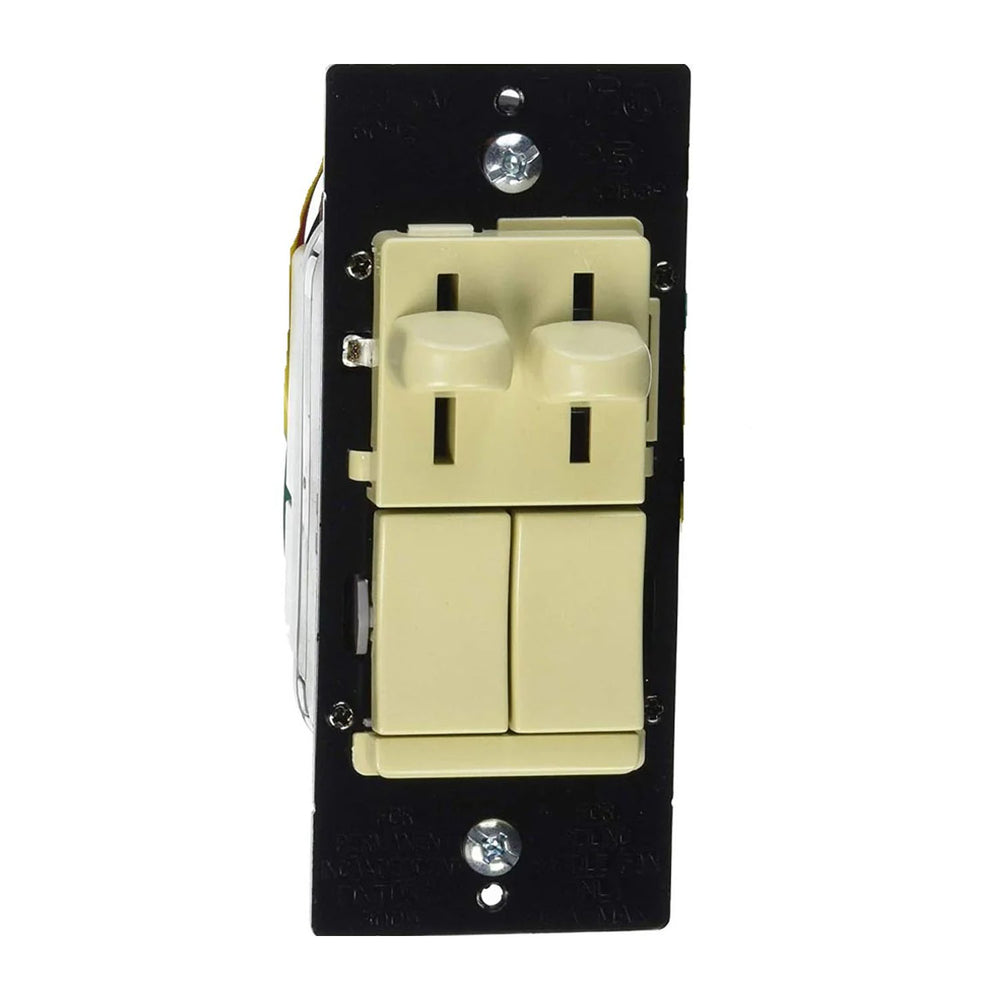 Legrand LSCLDC163PI 3-Speed Ceiling Fan Switch Dimmer Combo - Ivory ...