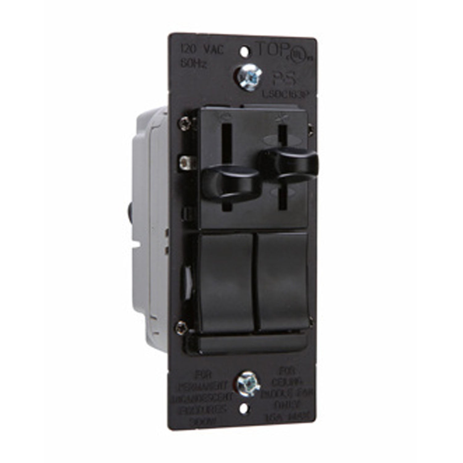 Legrand LSDC163P Dual Slide 3-Way Dimmer and 3-Speed Fan Control Switch - Bees Lighting