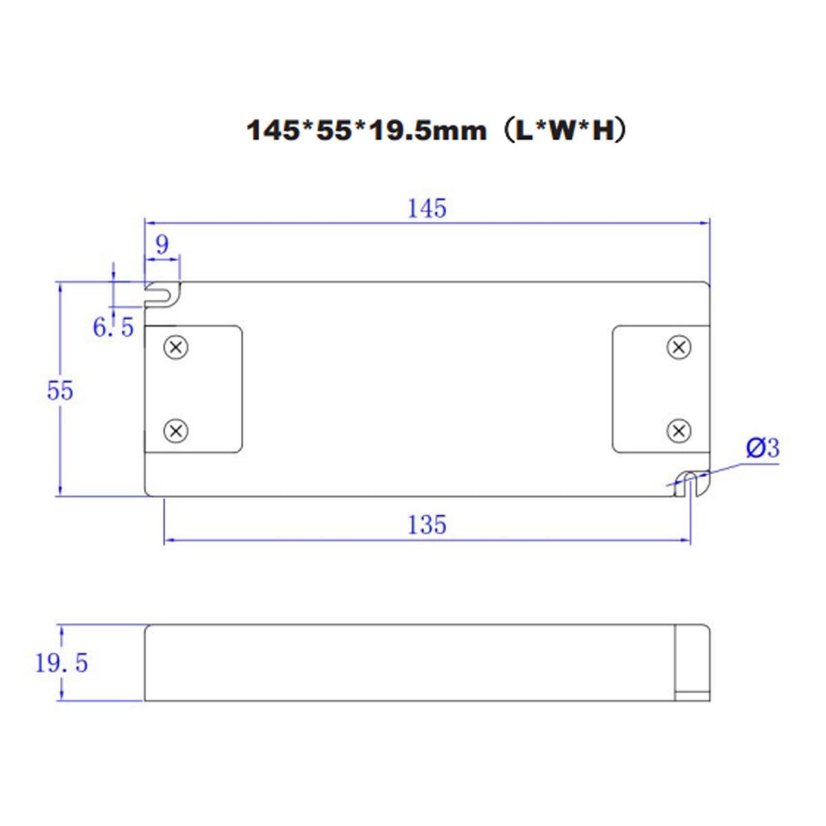 20 Watts, 12VDC Compact LED Driver, Triac Dimming, 120V Input