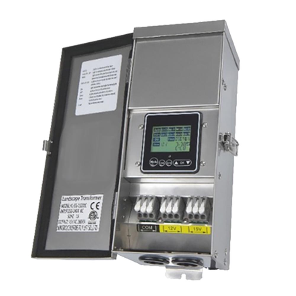 Low-Voltage 200-Watt Multi Tap 12-15-Volt LCD Control Panel Landscape Transformer