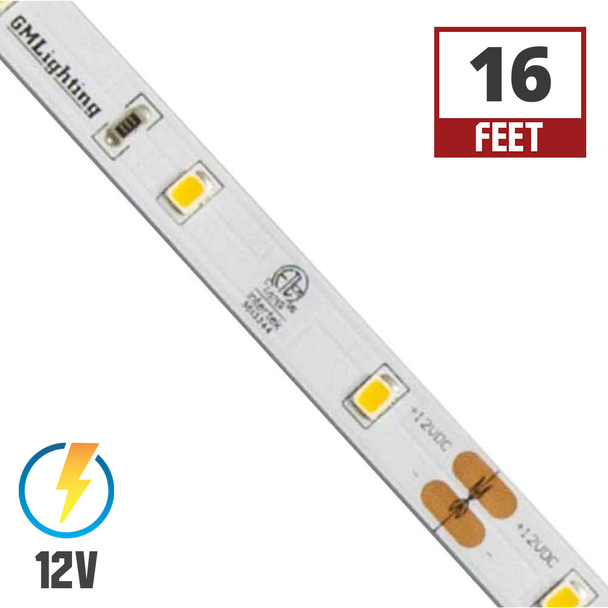 LTR-E Econo LED Strip Light, 16Ft Reel, Amber, 12V - Bees Lighting