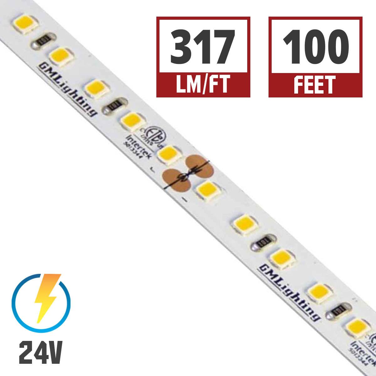LTR-P Pro LED Strip Light, 4.5 Watts per ft, 370 Lumens per Ft, 24V
