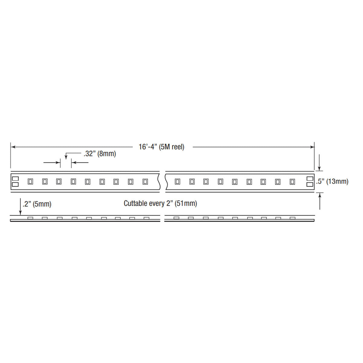 LTR-P Pro Wet Location LED Tape Light, 100Ft Reel, 5000K, 493 Lm/Ft, 5.8 W/Ft, 24V - Bees Lighting