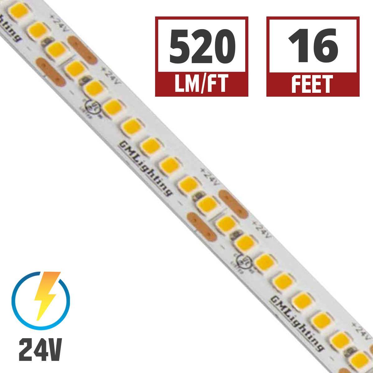 LTR-S Spec LED Strip Light, 510 Lumens per Ft, 5.8 watts per Ft, 24V