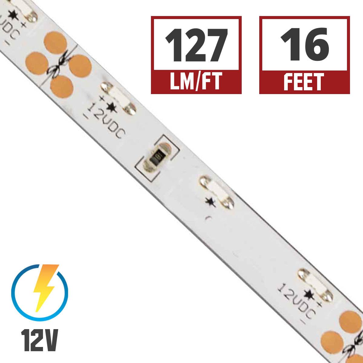 LTR-S Spec Side-View LED Strip Light, 115 Lumens per Ft, 1.5 watts per Ft, 12V - Bees Lighting