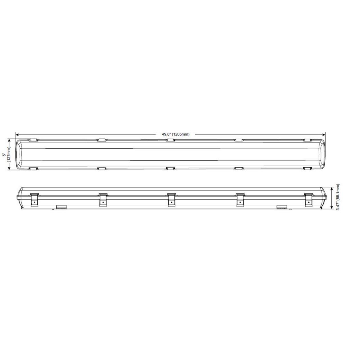 4ft Vapor Tight LED Light, 35 Watts, 4590 Lumens, 5000K, 120-277V - Bees Lighting