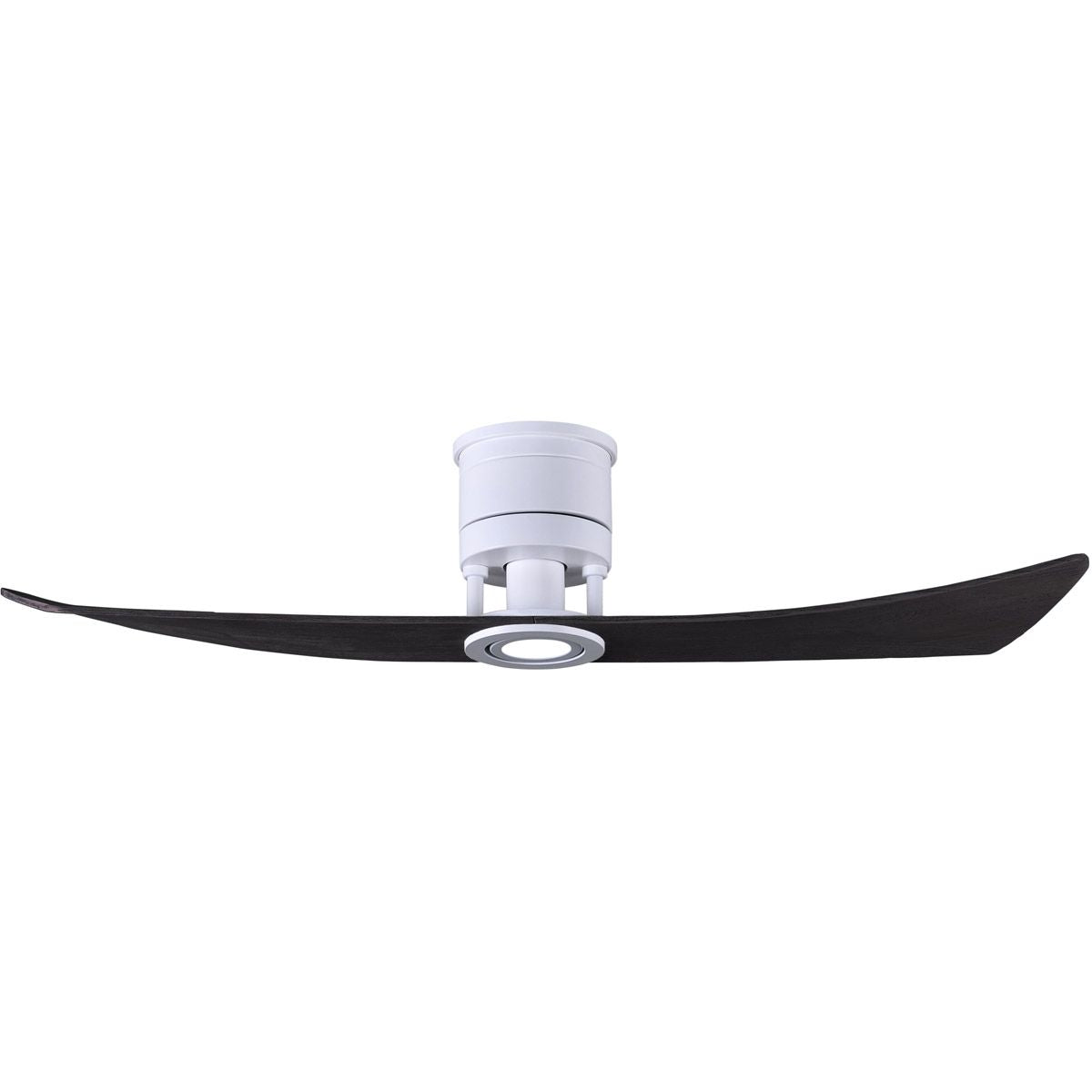 Lindsay 52 Inch 2-Blade White and Black Damp Rated LED Ceiling Fan with Remote - Bees Lighting