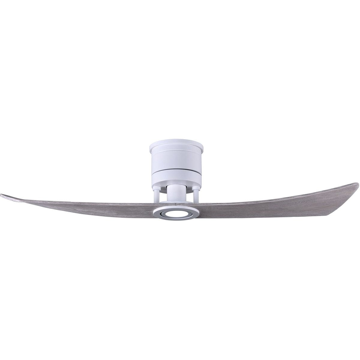 Lindsay 52 Inch 2-Blade White and Barnwood Damp Rated LED Ceiling Fan with Remote - Bees Lighting