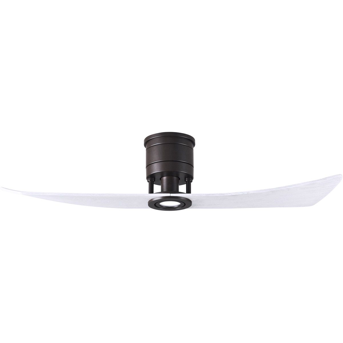 Lindsay 52 Inch 2-Blade Bronze and White Damp Rated LED Ceiling Fan with Remote - Bees Lighting