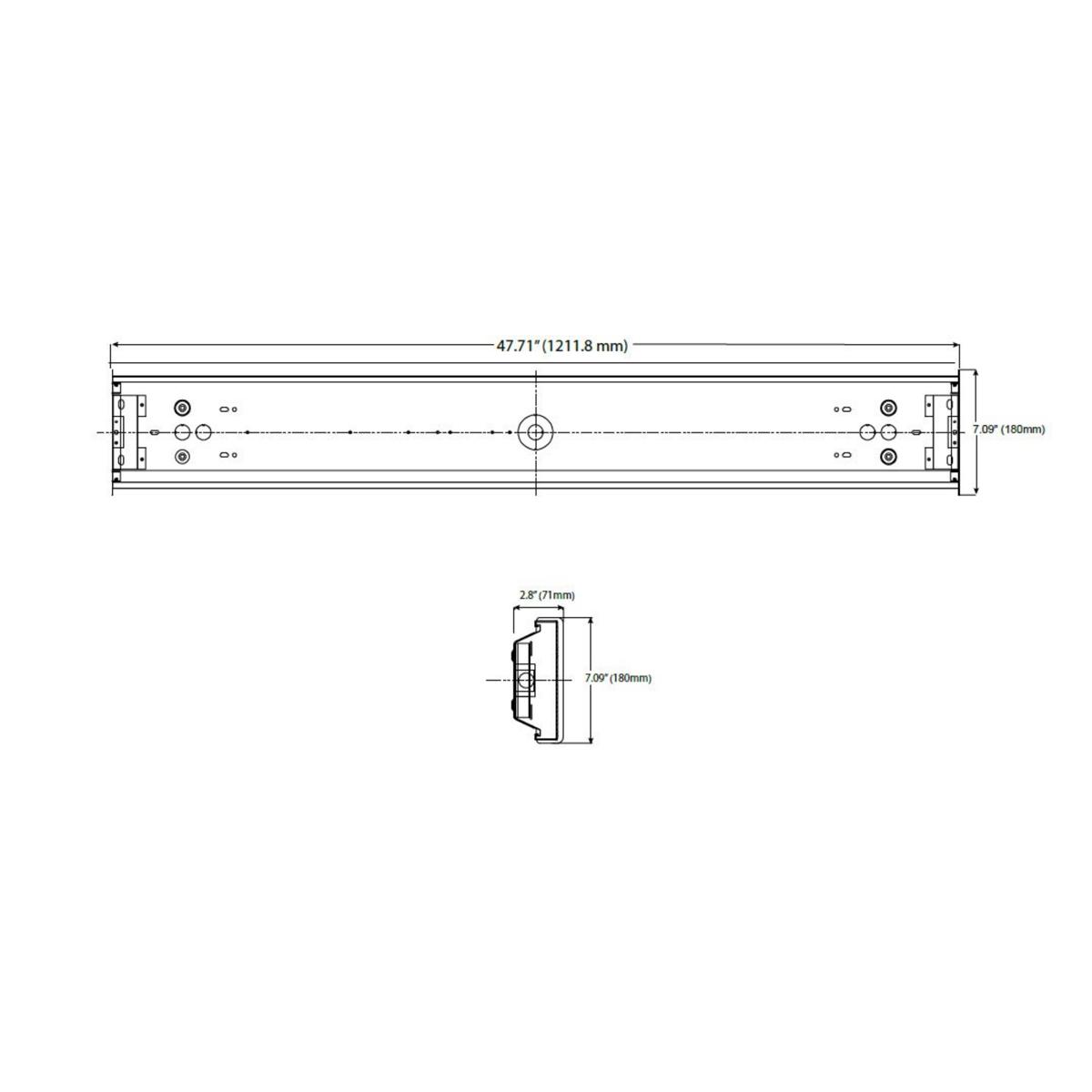 4ft LED Wrap Light Fixture, 34 Watts, 4400 Lumens, 4000K, 120-277V - Bees Lighting