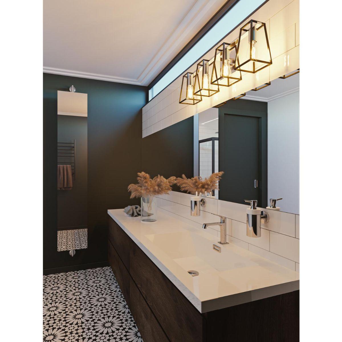 Lynn 24 in. 3 Lights Vanity Light Black finish - Bees Lighting
