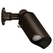 Architectural bronze spotlight with adjustable shade and circular vented lens grille