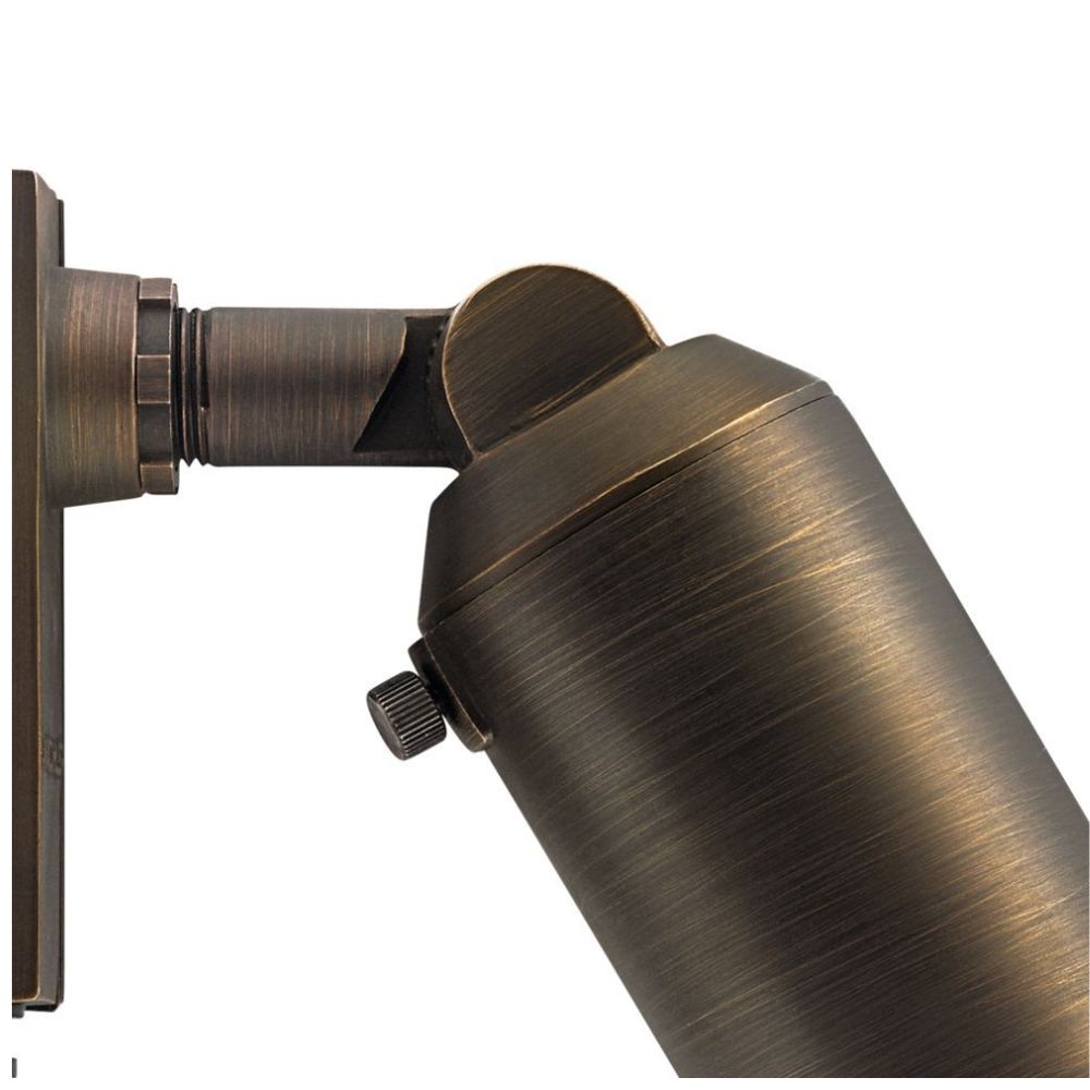 Brass LED retrofit accent light with adjustable cone and wall mount bracket