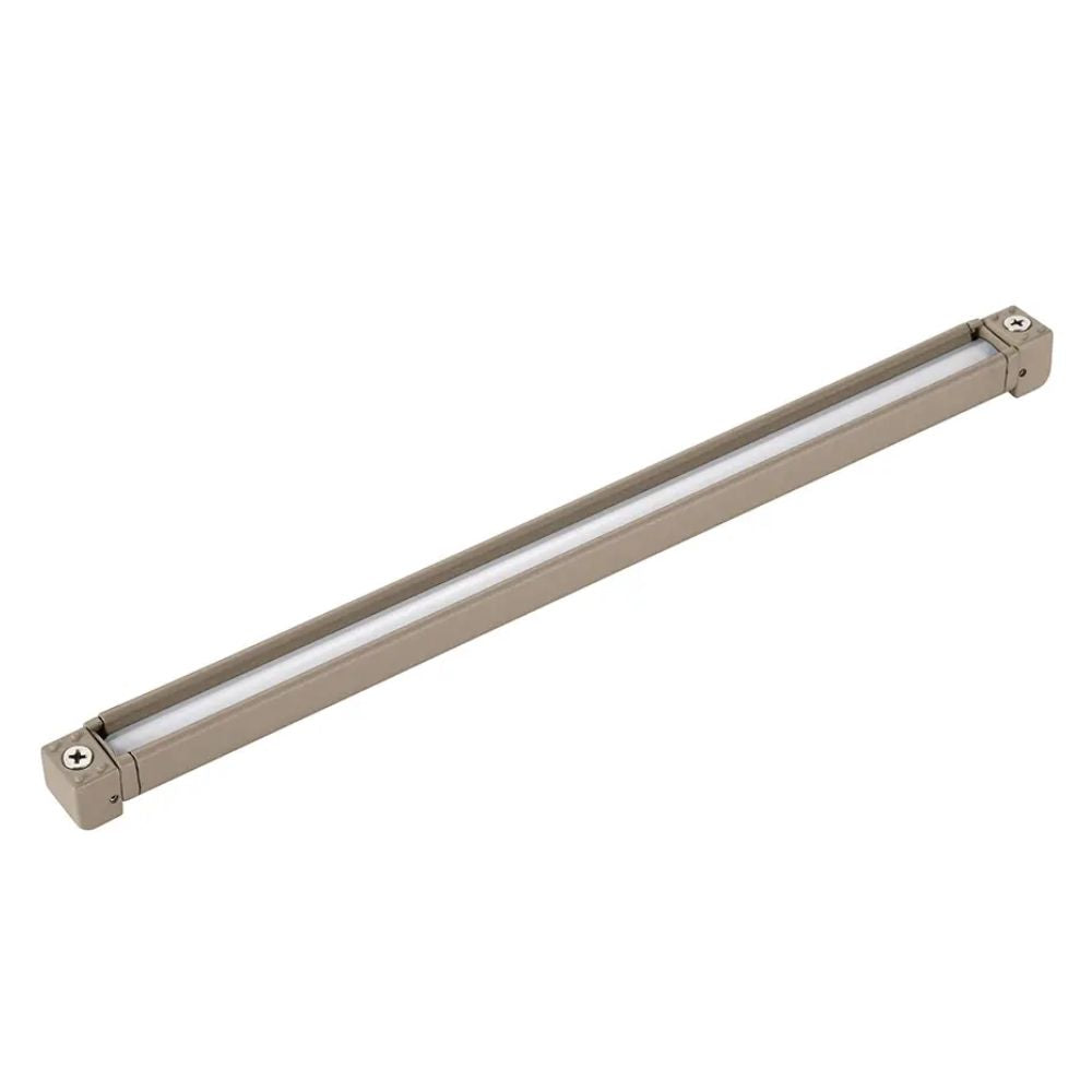 Sand aluminum 12 in hardscape LED light bar with end mounting hardware