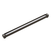 12-in LED hardscape light bar in textured architectural bronze with end mounting knobs