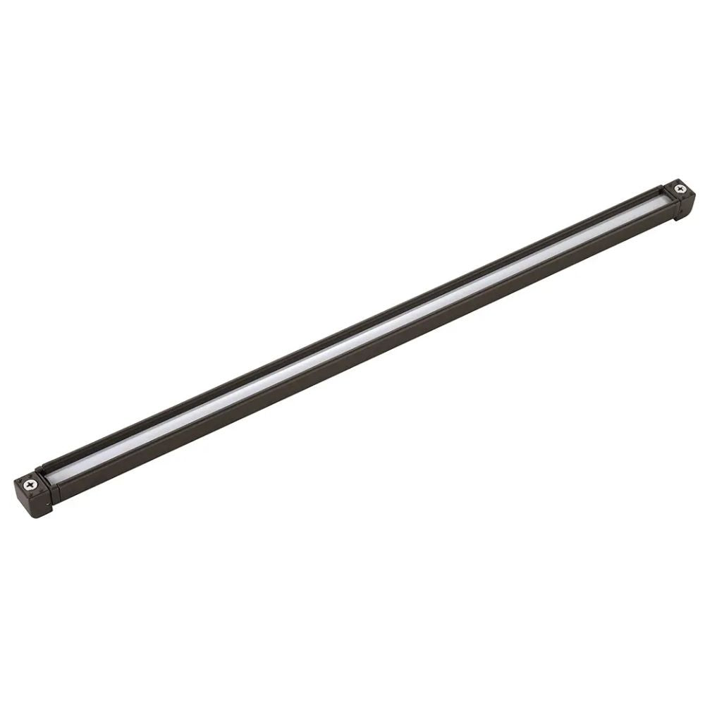 12V hardscape LED light bar with textured bronze aluminum housing, no bracket