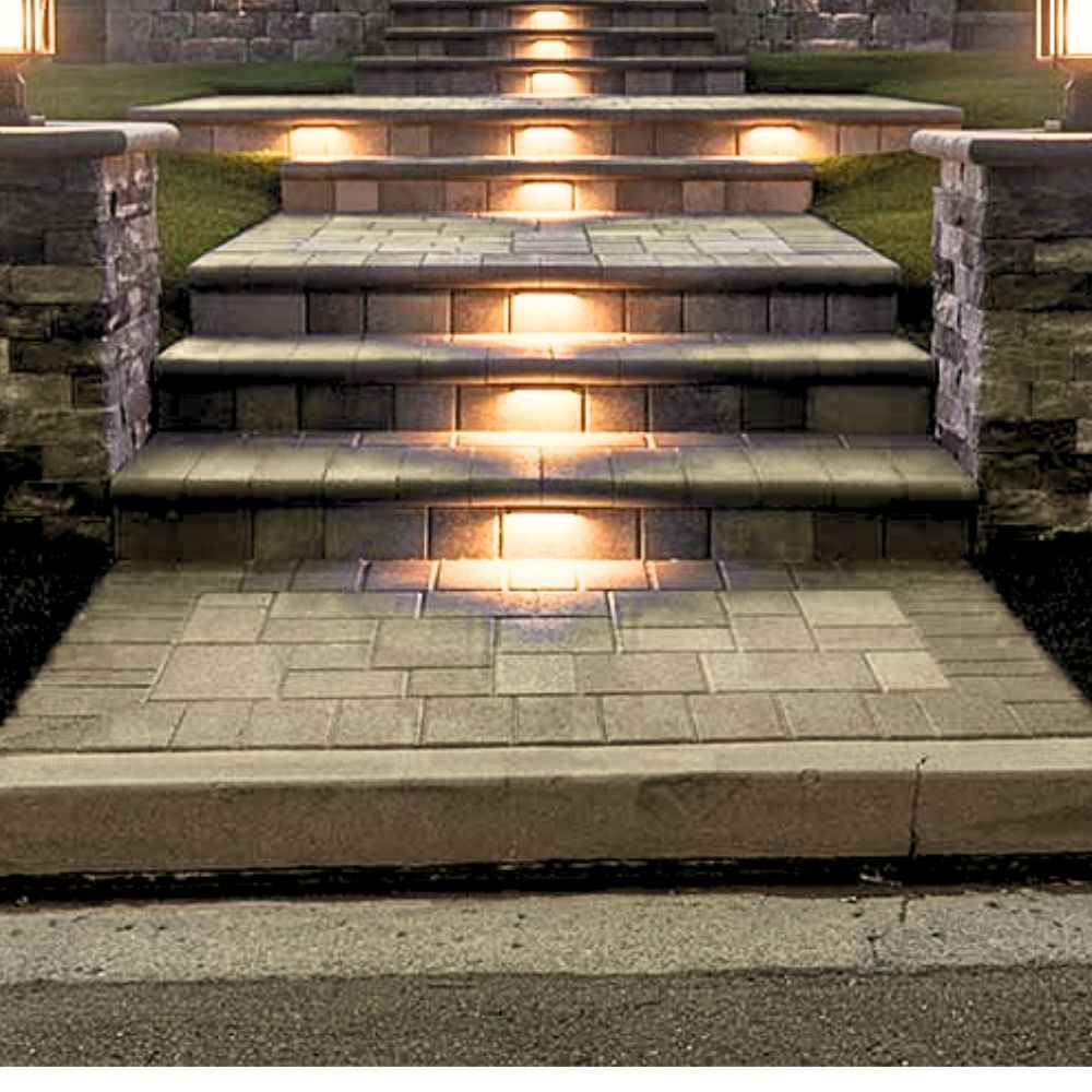 12V LED 18" Hardscape Light 2700K Sand Aluminum