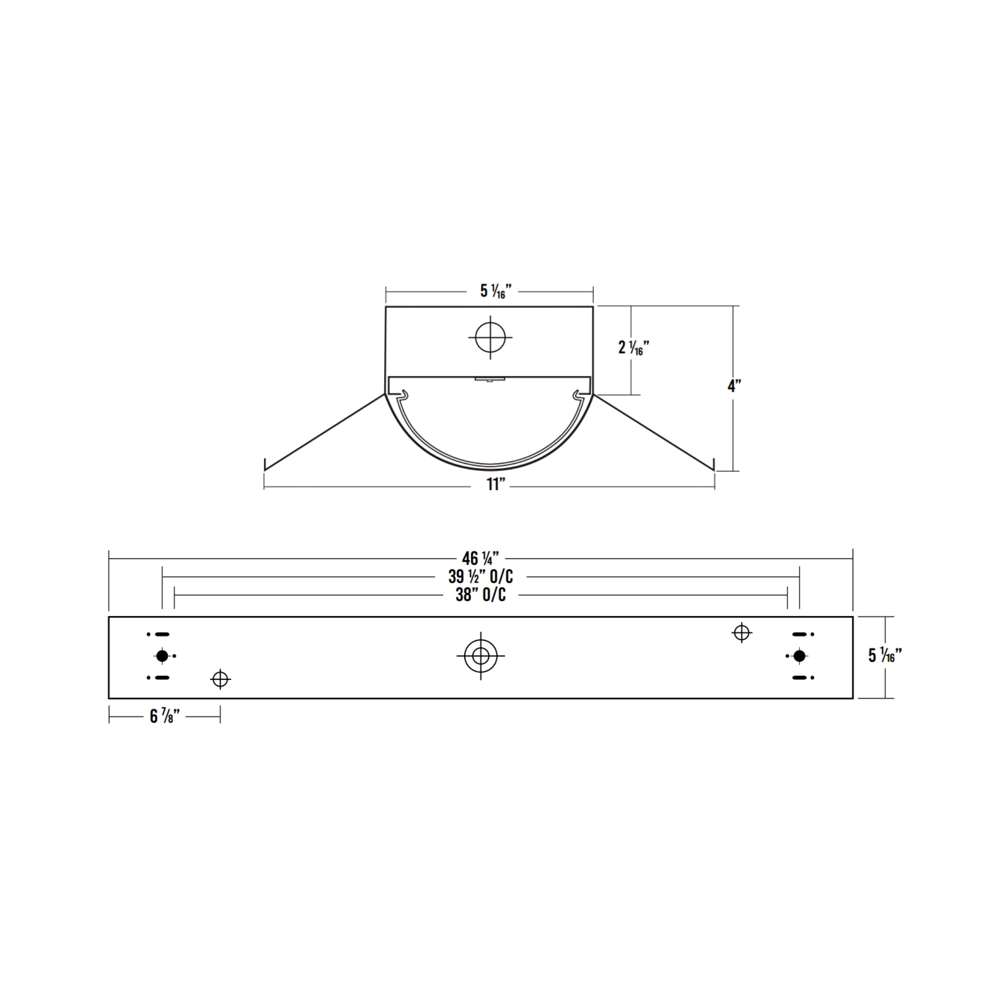 INW200 Linear Retrofit, 11" Wide Lensed Industrial Strip Light - Bees Lighting