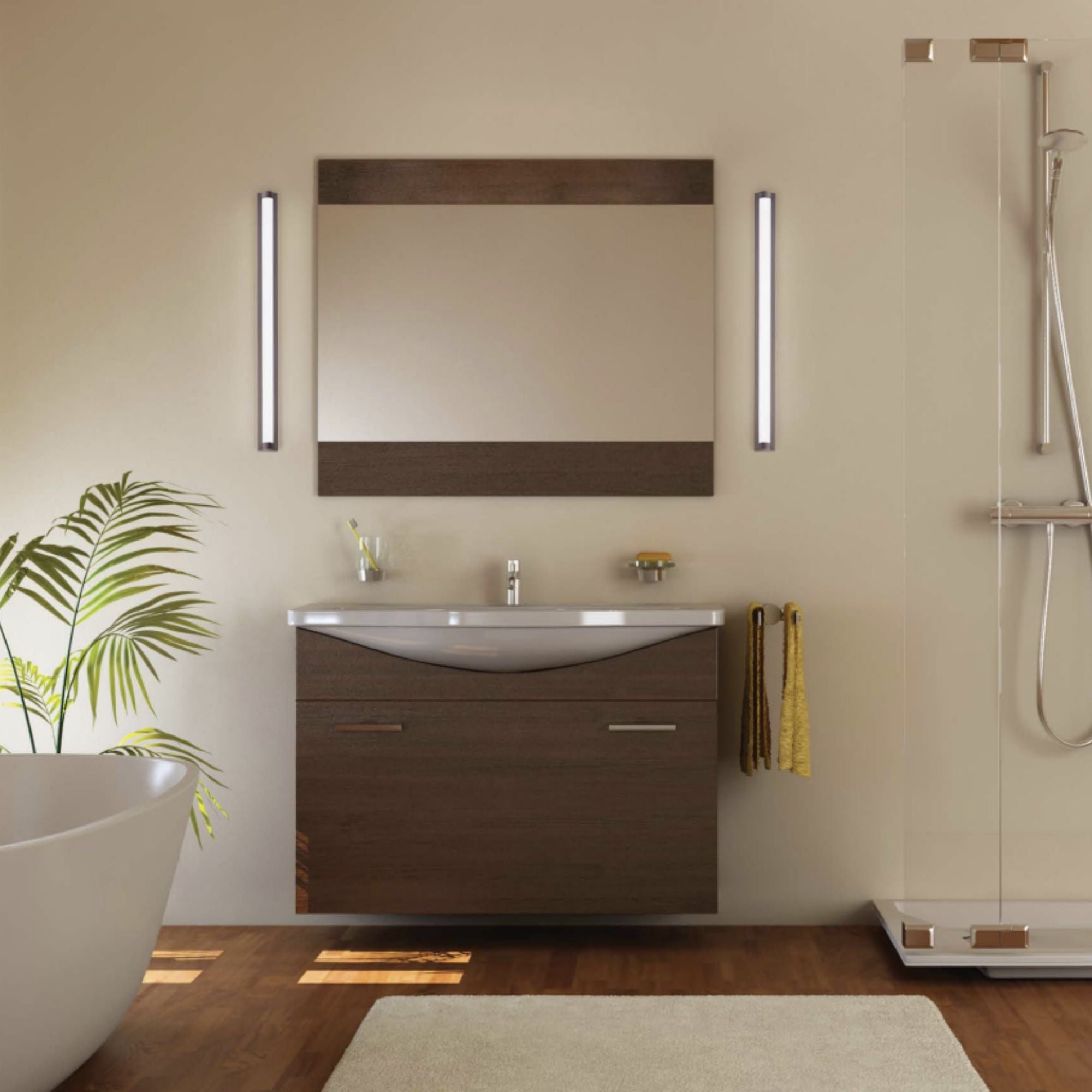 36" LED Vanity Light, Selectable CCT, Brushed Nickel - Bees Lighting