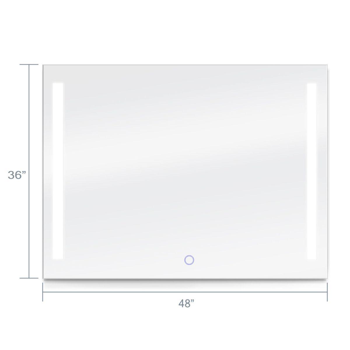 Catella 48 In. X 36 In. LED Wall Mirror With Touch On/Off Dimmer Function - Bees Lighting