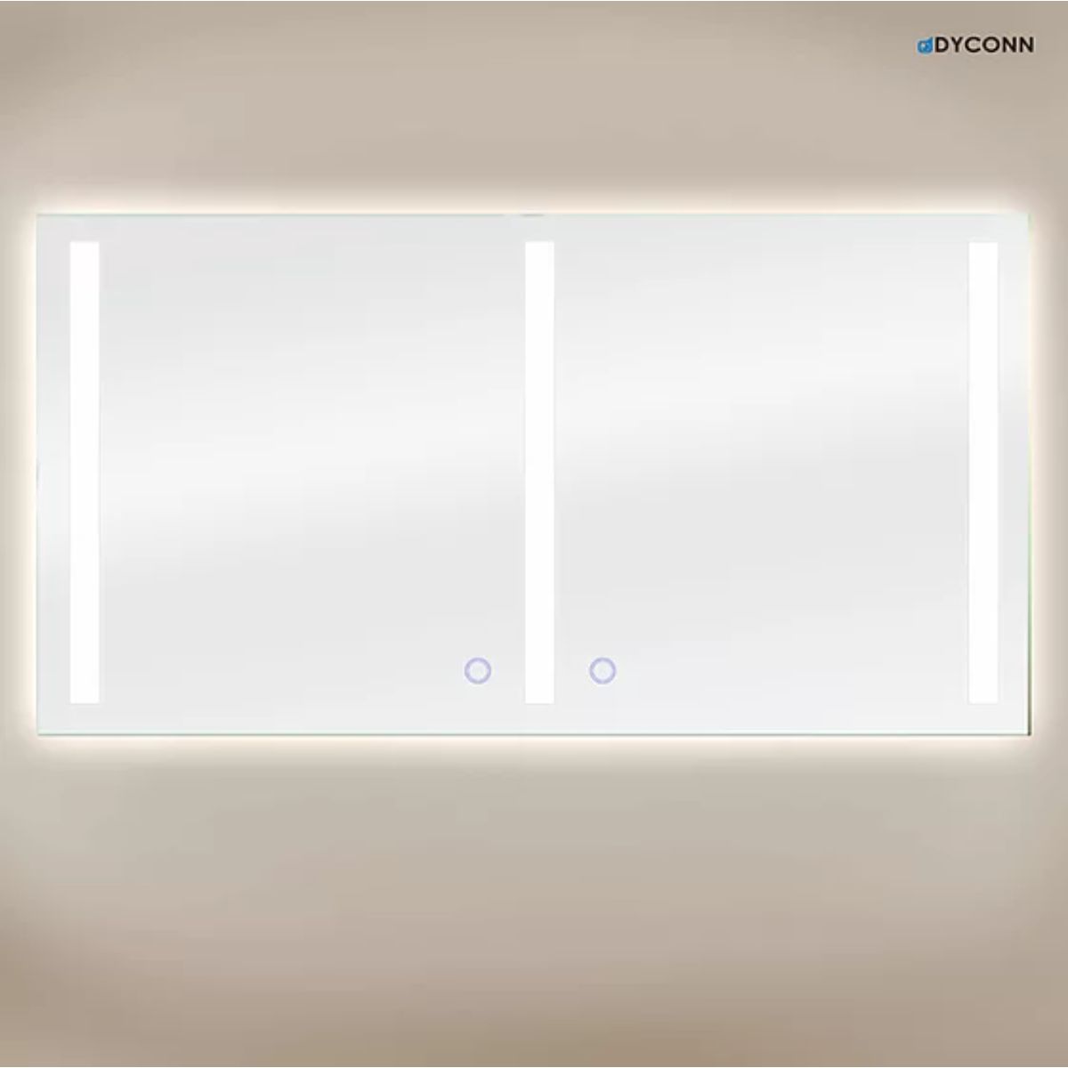 Catella Plus 72 in. x 38 in. LED Wall Mirror with Touch On/Off Dimmer Function