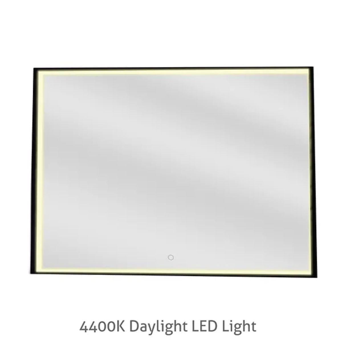 Keanu 48 In. X 36 In. Tri-color LED Wall Mirror With Touch On/Off Dimmer Function - Bees Lighting