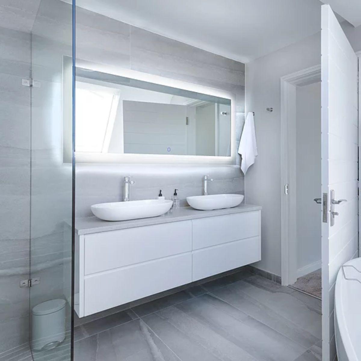 Royal 72 in. x 38 in. LED Wall Mirror with Touch On/Off Dimmer Function - Bees Lighting