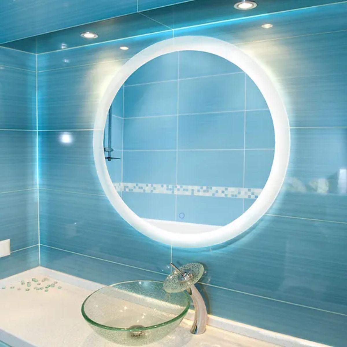 Royal Round 36 In. LED Wall Mirror With Touch On/Off Dimmer Function - Bees Lighting