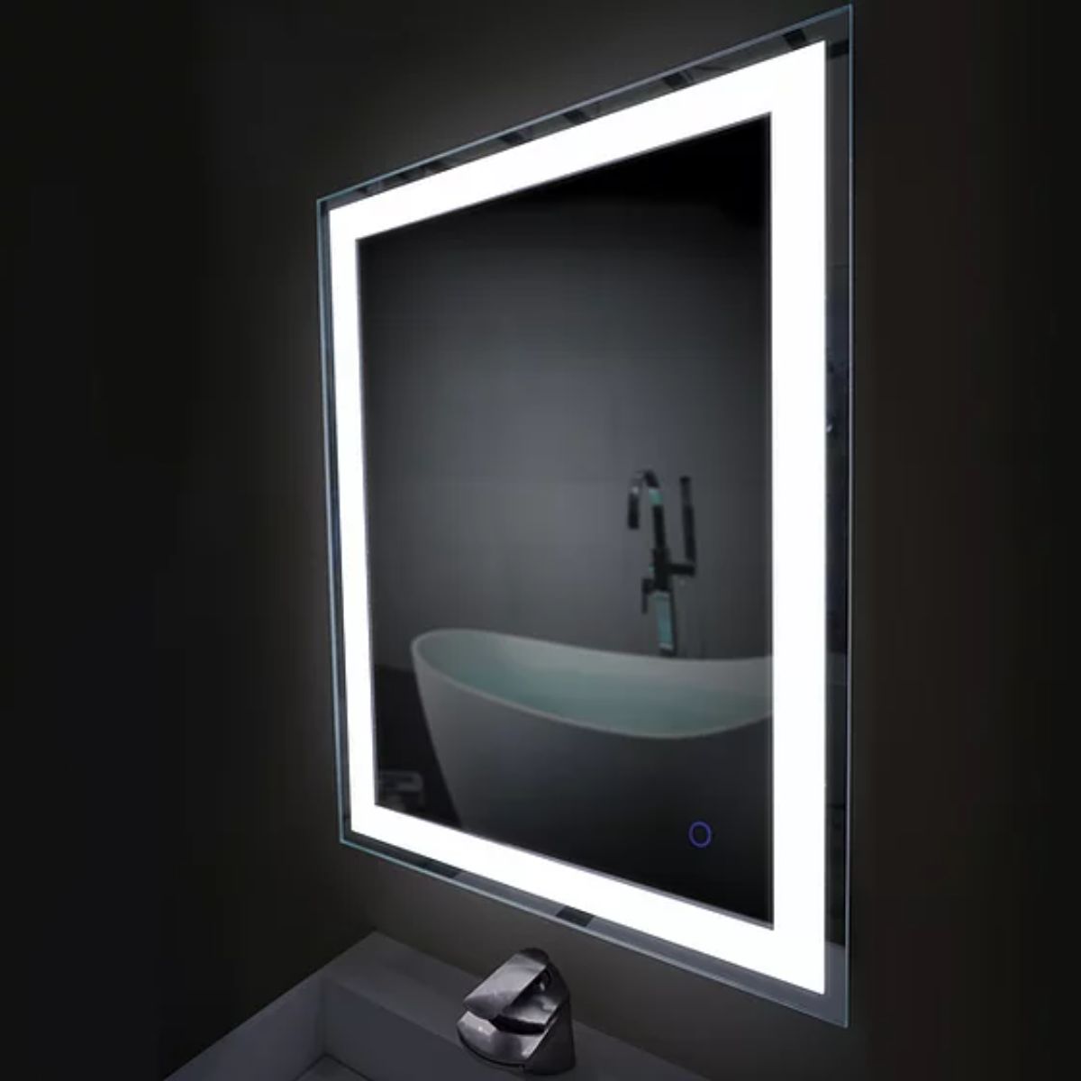Edison 30 in. x 36 in. LED Wall Mirror with Touch On/Off Dimmer Function