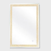 Edison Crystal 30 in. x 36 in. LED Wall Mirror with Touch On/Off Dimmer Function - Bees Lighting