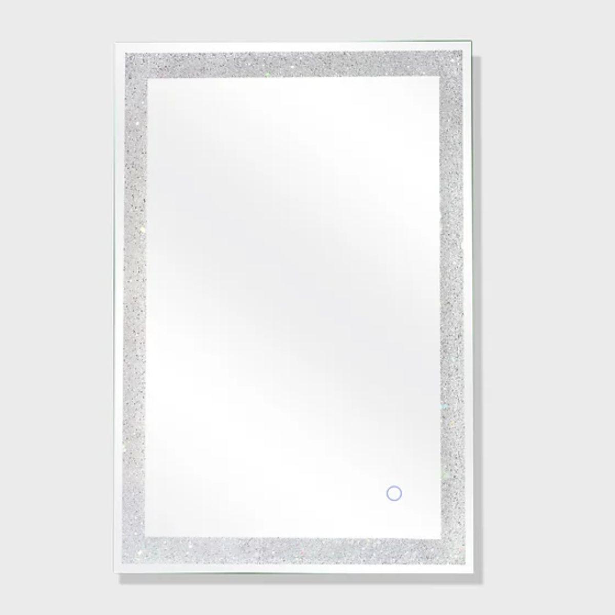 Edison Crystal 88 in. x 38 in. LED Wall Mirror