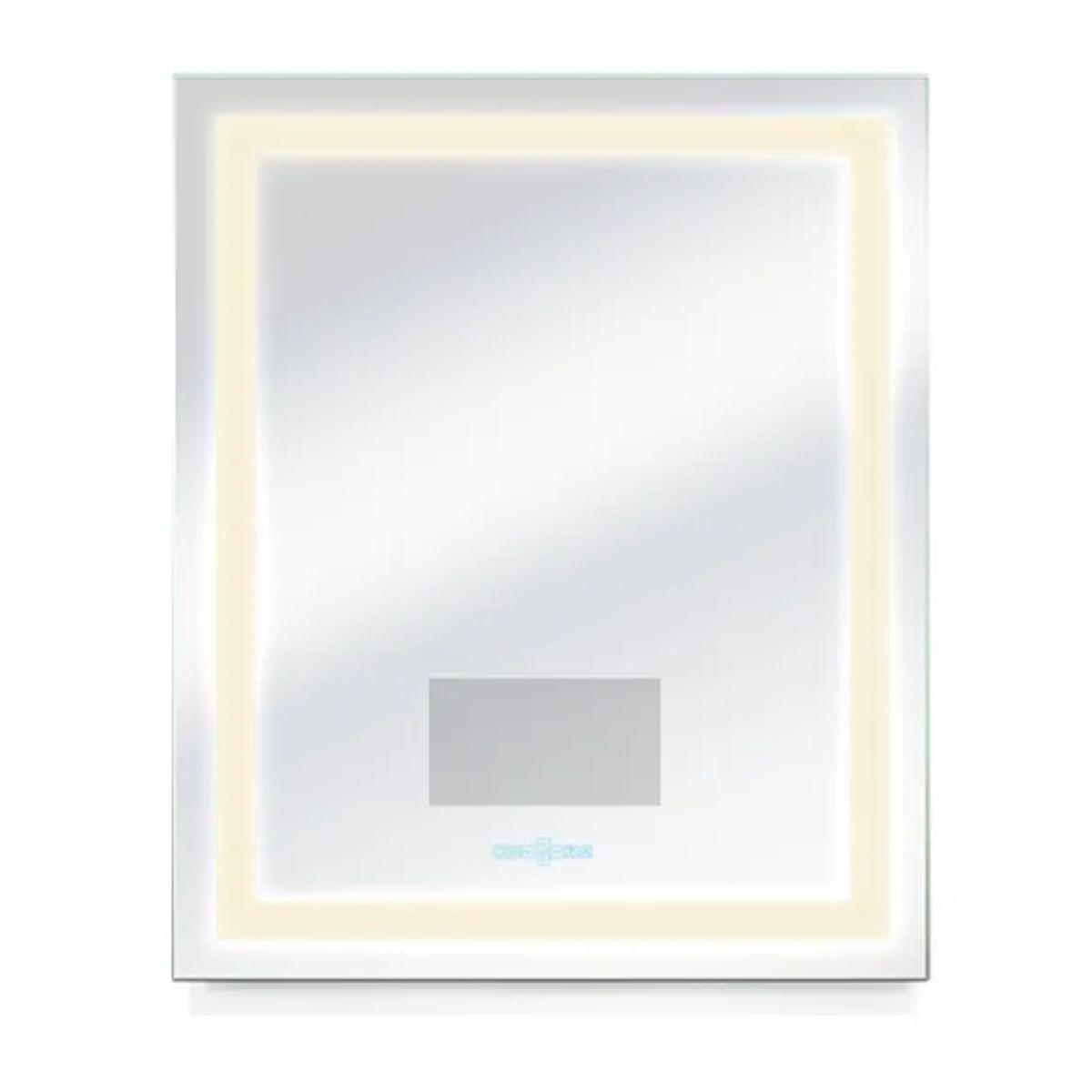 Edison 30 In. X 36 In. Tri-color LED Wall Mirror With 13.3 in. LCD Television and Touch On/Off Dimmer Function - Bees Lighting
