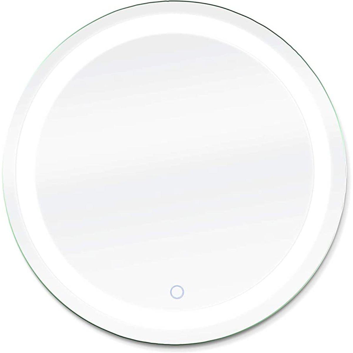 Edison 36 in. Round LED Wall Mirror with Touch On/Off Dimmer Function