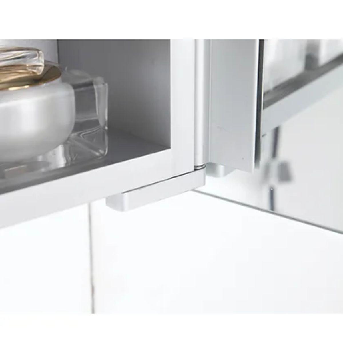 Edison 16 In. X 30 In. Tri-color LED Single Door Cabinet Mirror With Touch On/Off Dimmer Function - Bees Lighting