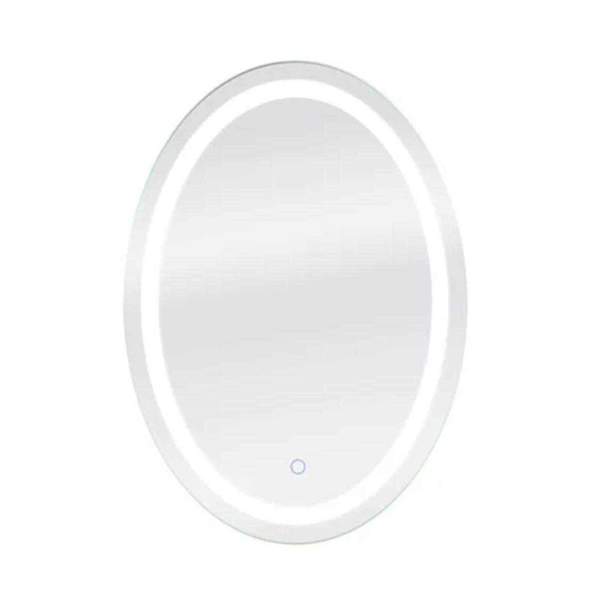 Edison 30 in. x 42 in. Oval LED Wall Mirror with Touch On/Off Dimmer Function