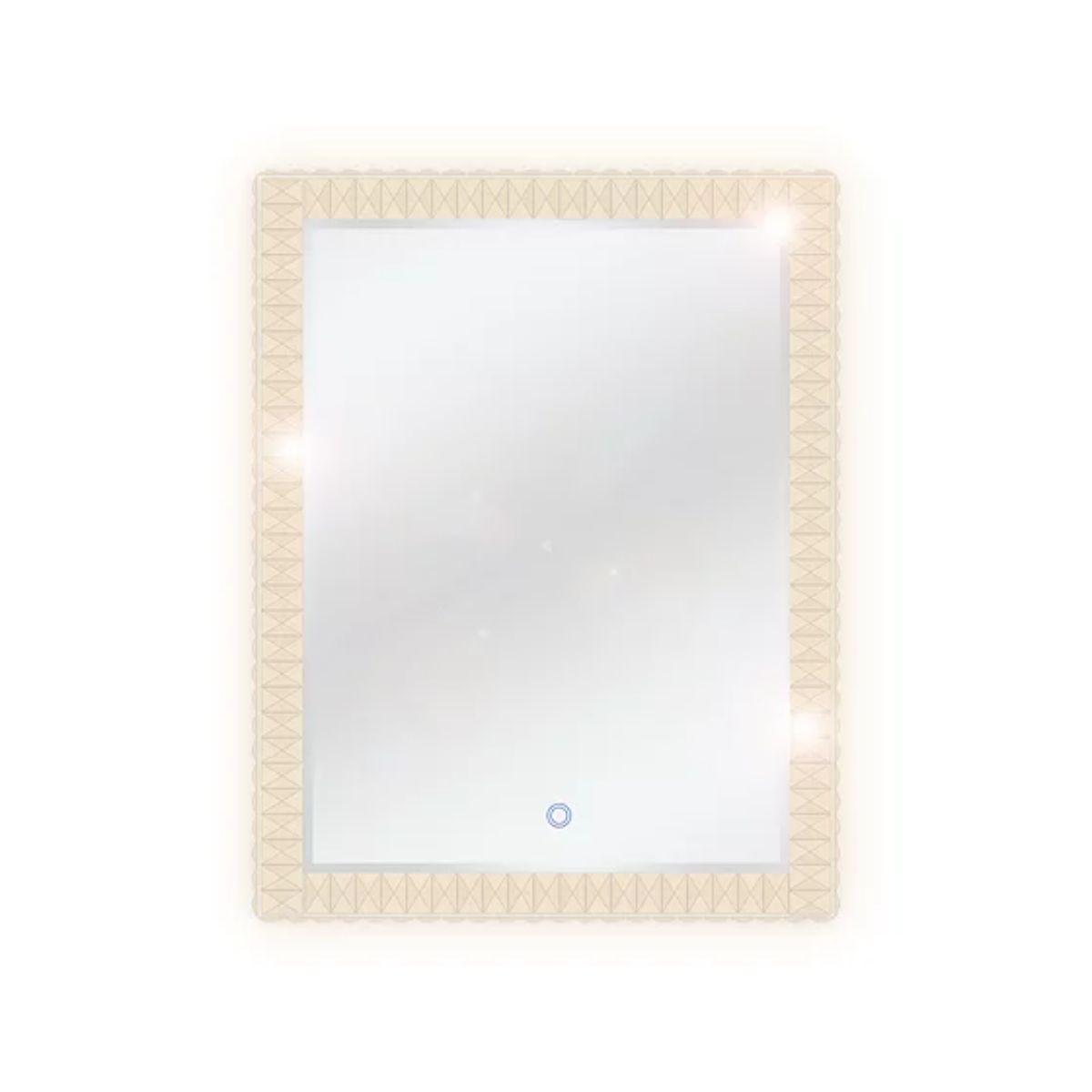 Volta 20 in. x 28 in. Rectangular LED Freestanding Mirror with Touch On/Off Dimmer Function