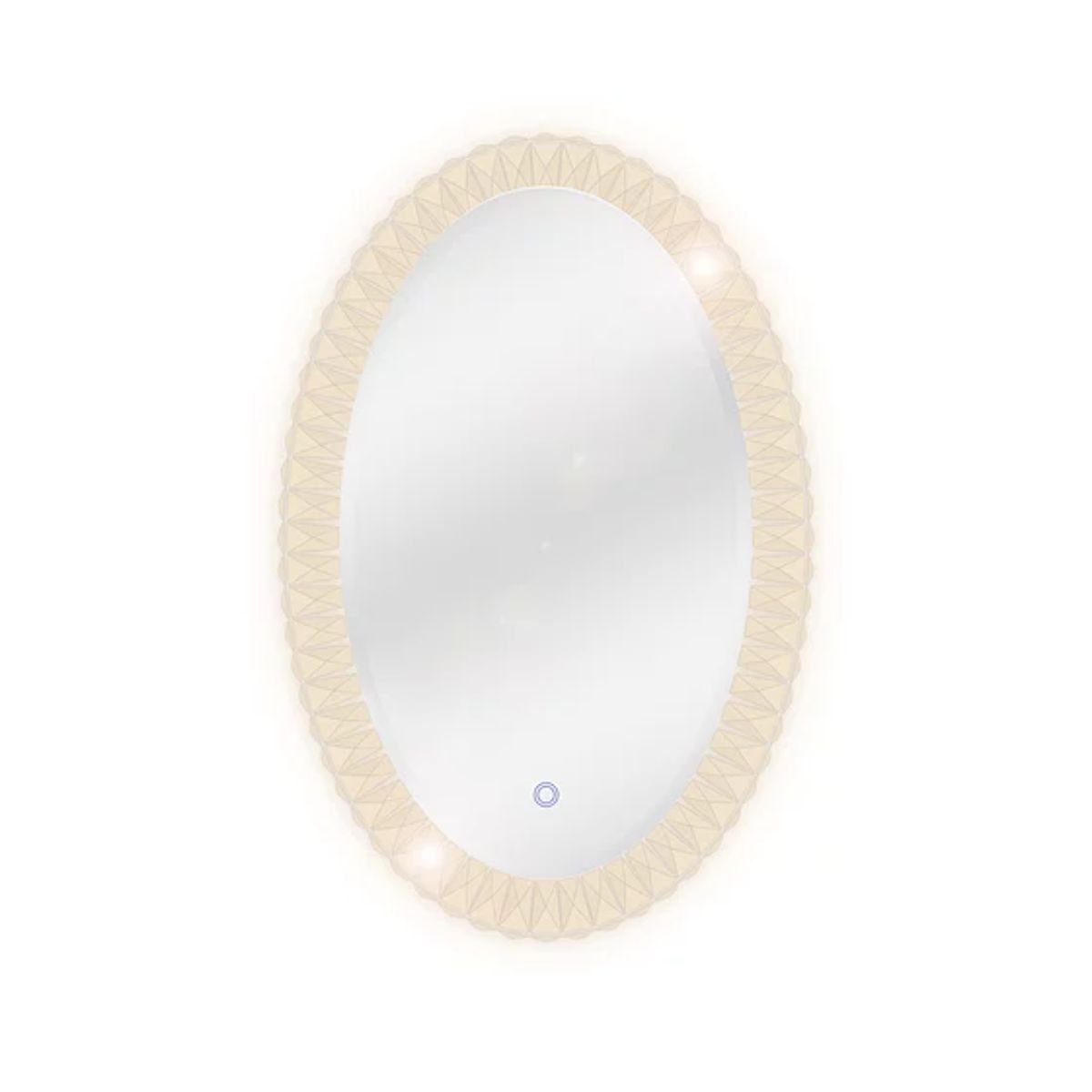 Volta 20 in. x 30 in. Oval LED Freestanding Mirror with Touch On/Off Dimmer Function - Bees Lighting